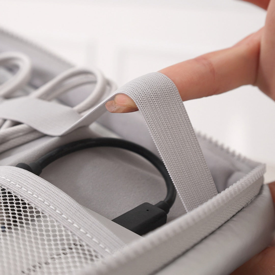 Estuche organizador de cables de viaje – Bolsa para dispositivos electrónicos de gran capacidad