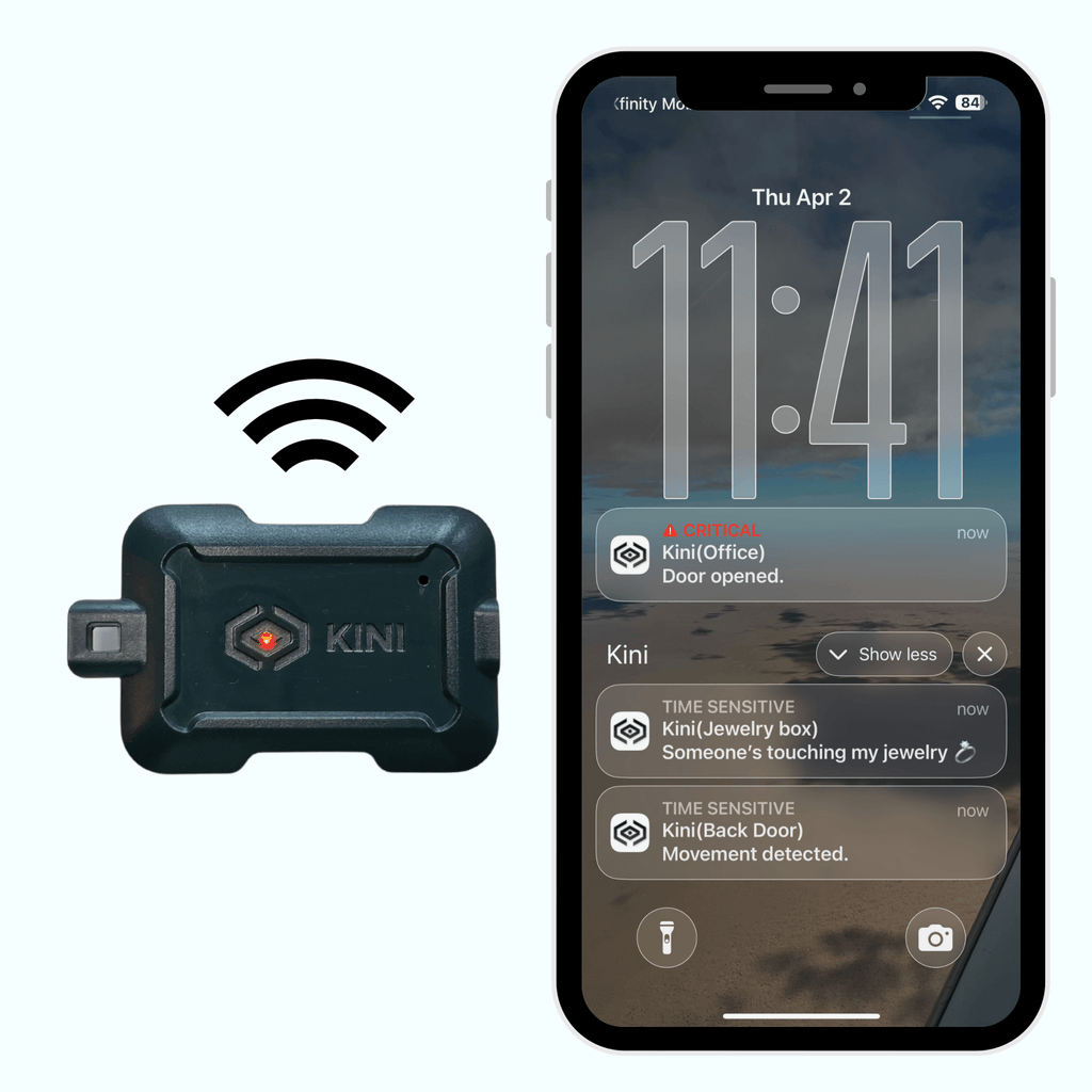 Kini SafeAlert – Sensor inteligente de manipulación con Wi-Fi