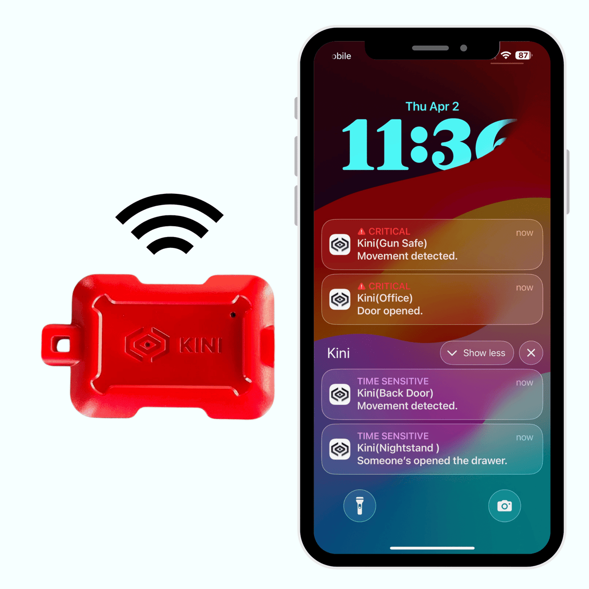 Kini SafeAlert – Sensor inteligente de manipulación con Wi-Fi