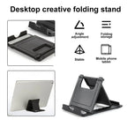 Foldable Phone & Tablet Stand – Adjustable Desk Holder