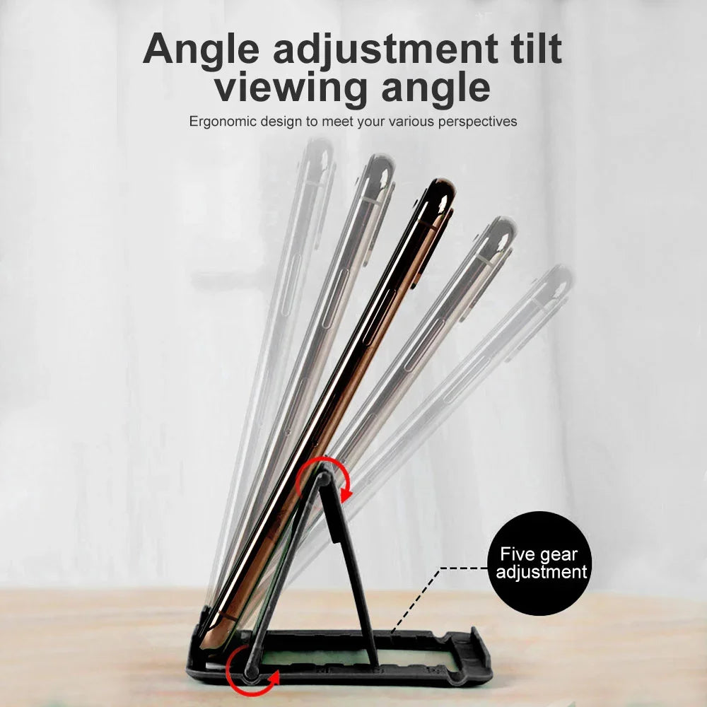 Foldable Phone & Tablet Stand – Adjustable Desk Holder