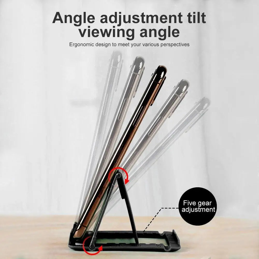 Foldable Phone & Tablet Stand – Adjustable Desk Holder