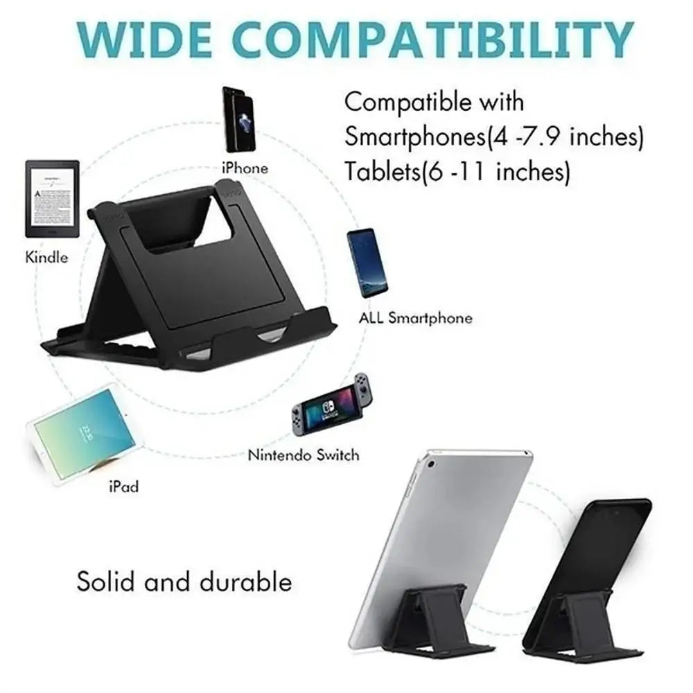 Foldable Phone & Tablet Stand – Adjustable Desk Holder