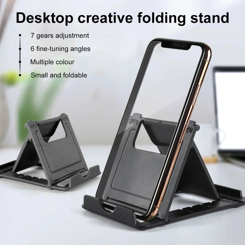Foldable Phone & Tablet Stand – Adjustable Desk Holder