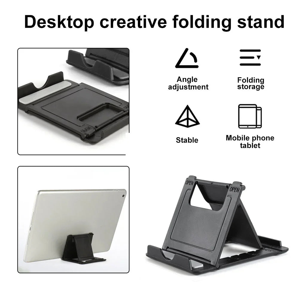 Foldable Phone & Tablet Stand – Adjustable Desk Holder