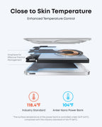Exploded view of the white Anker Nano MagGo 5K power bank showing its internal components.